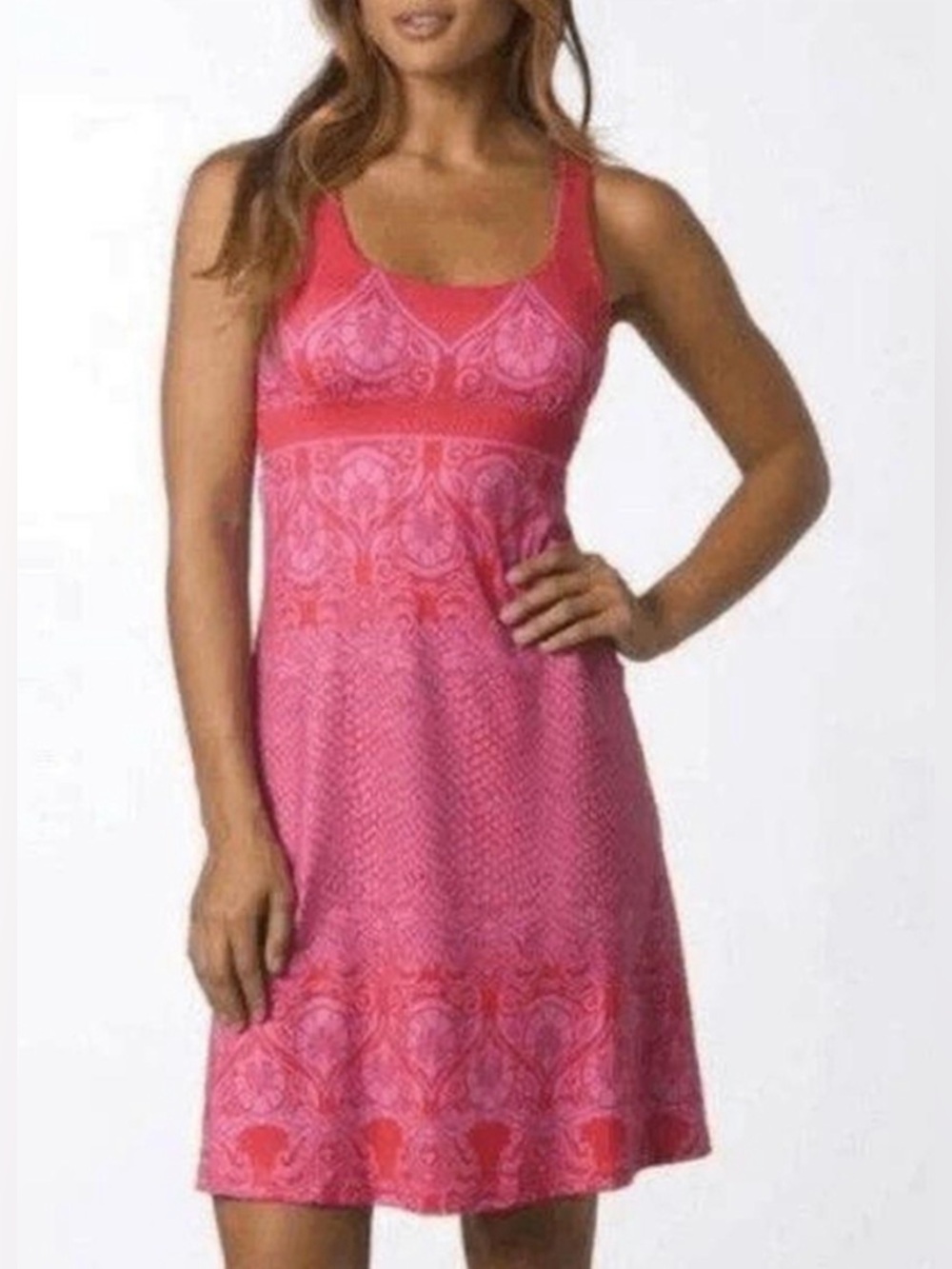PrAna Pink Holly Workout Dress Cut Out Back